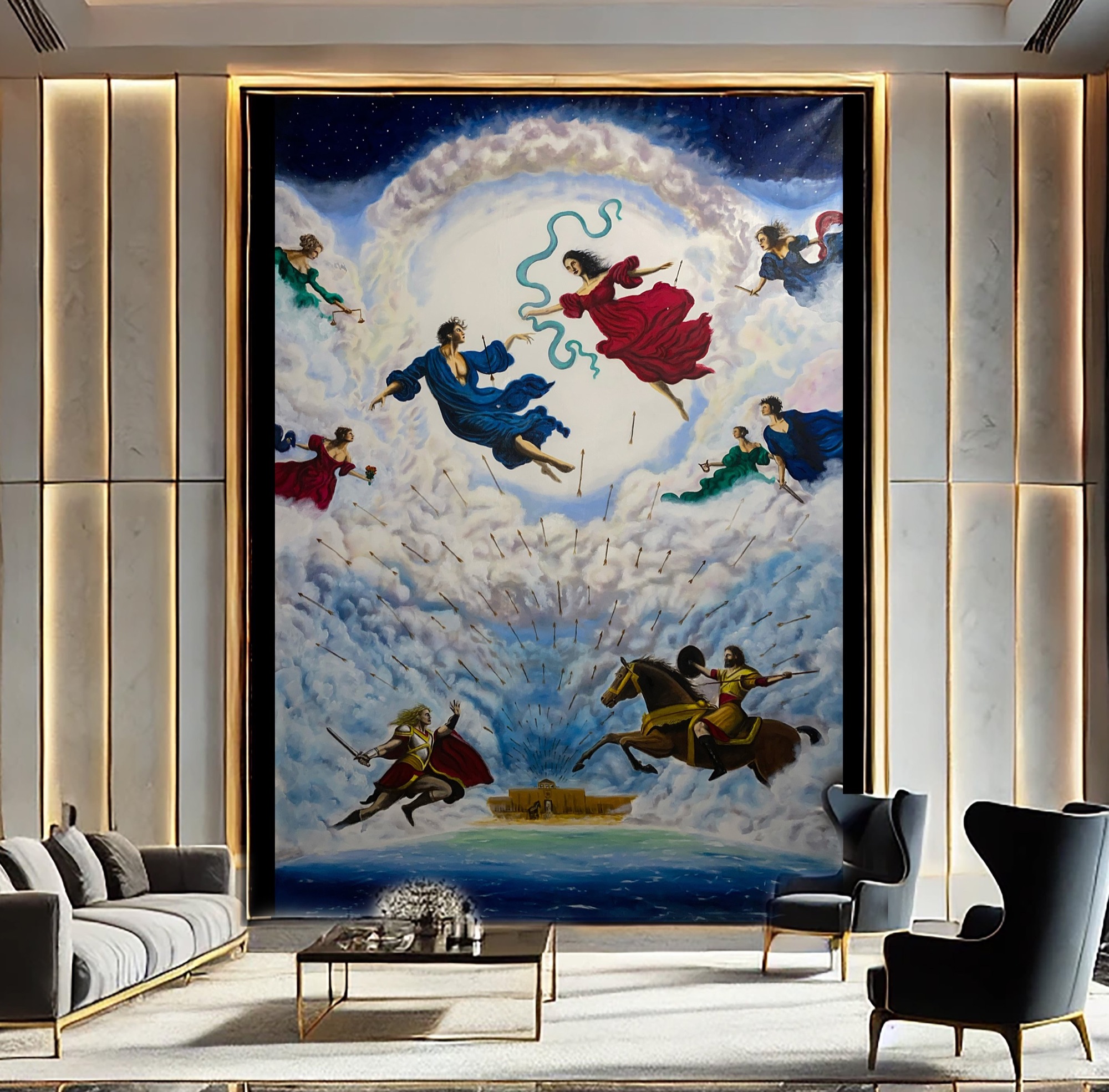 The Allegory of Troy, mural by Gabriel Dean Roberts